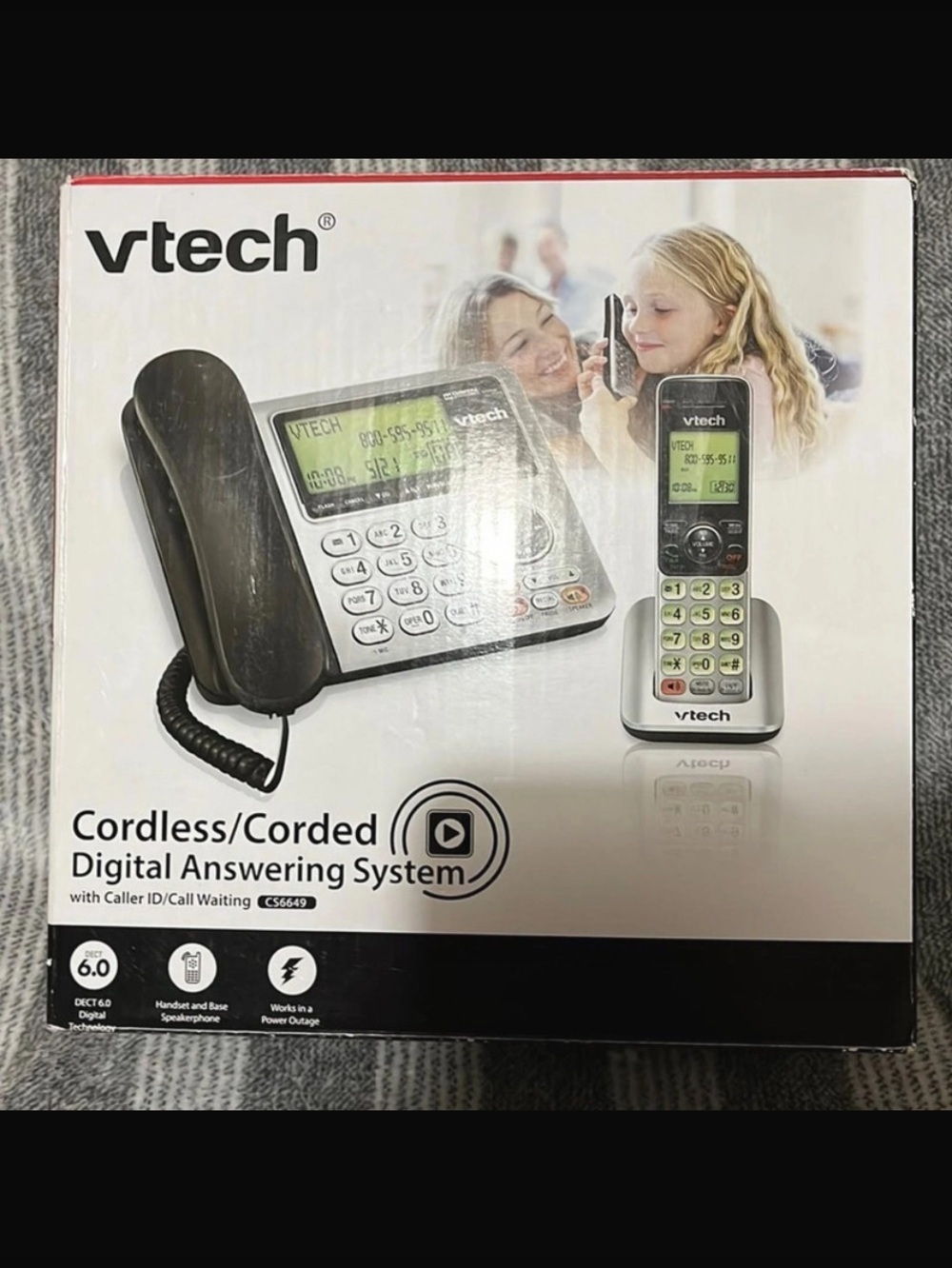 Vtech cordless/corded digital answering system with caller ID/call waiting